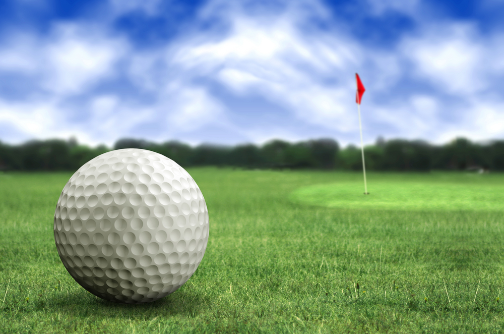 golf ball in a course with striking colours-1